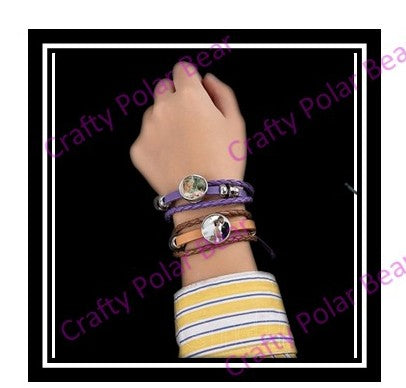 Bracelet Personalized 3 layer Faux Leather