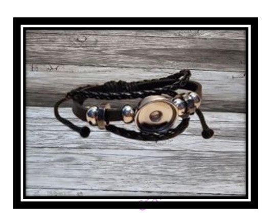 Bracelet Personalized 3 layer Faux Leather