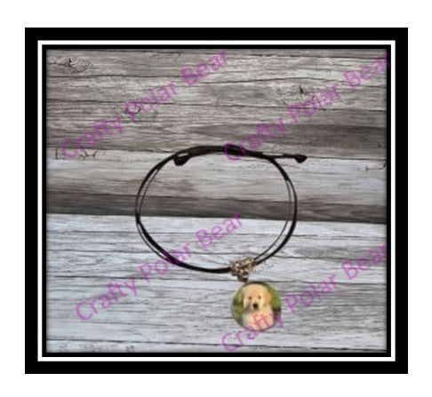 Bracelet Waxed Bezel Cord Charmed Personalized