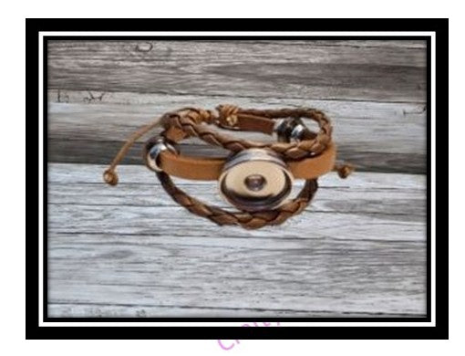 Bracelet Personalized 3 layer Faux Leather