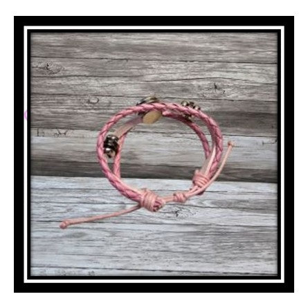 Bracelet Personalized 3 layer Faux Leather
