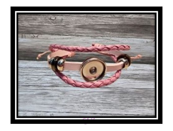 Bracelet Personalized 3 layer Faux Leather
