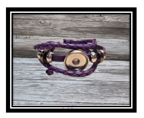 Bracelet Personalized 3 layer Faux Leather