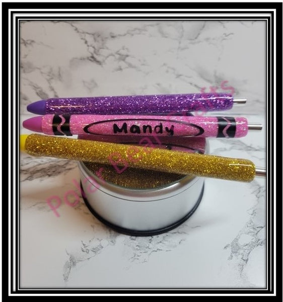 Glittered Multi-Colored Ink Crayola Pen Personalized