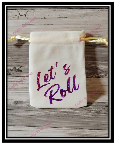 Velvet Dice Pouch Personalized