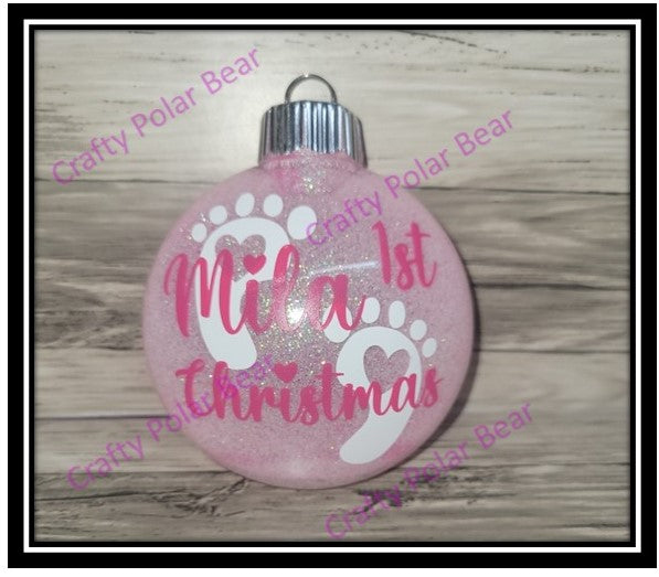 Ornaments 3" Glittered Designs