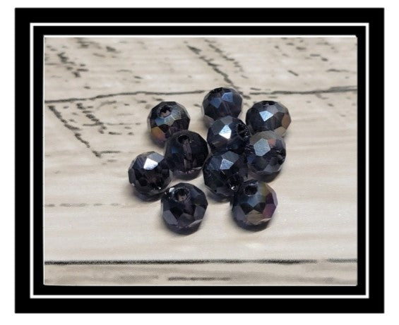 Wine Glass Charm Ring Round Crystal AB Stone Glass