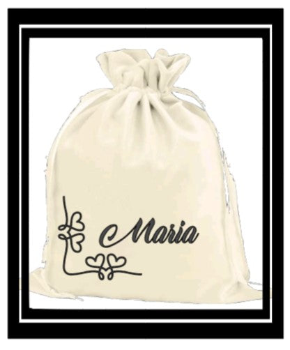 Bridal Party Velvet Drawstring Pouch with Cinch Top