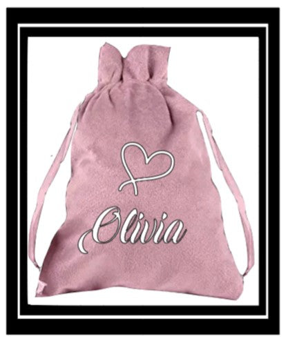 Bridal Party Velvet Drawstring Pouch with Cinch Top