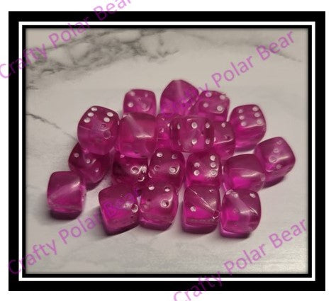 Wine Glass Charm Ring Dice Design