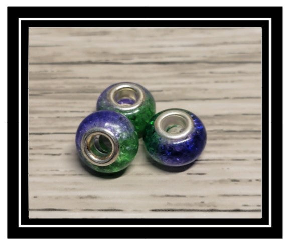 Wine Glass Charm Ring European Glass Rhinestone Bead