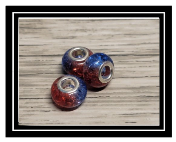 Wine Glass Charm Ring European Glass Rhinestone Bead