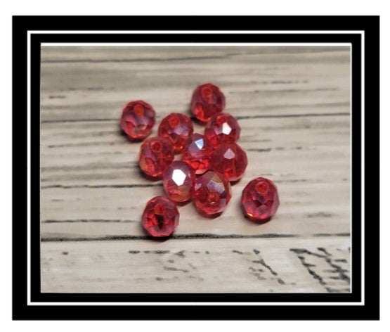 Wine Glass Charm Ring Round Crystal AB Stone Glass