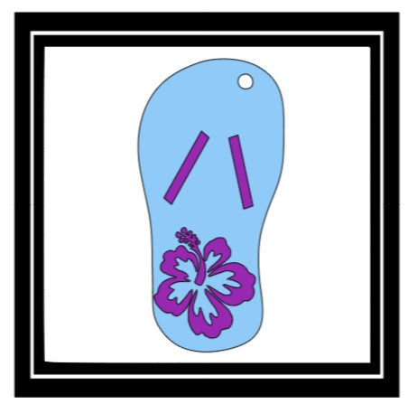Acrylic Personalized Keychain - Beachy & Tropics
