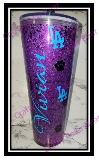 Starbucks Tumbler 24oz Double Wall Snow Globe Cup