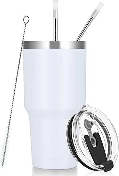 Stainless Steel 30oz Tumbler with Straw