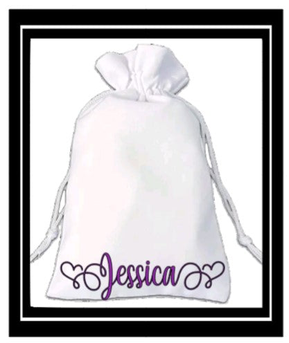 Bridal Party Velvet Drawstring Pouch with Cinch Top