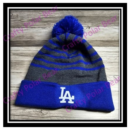 Beanie Cuffed Pom Pom Personalized