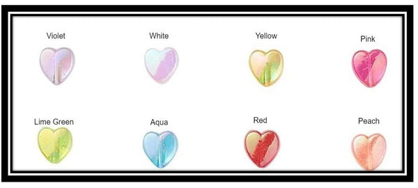 Wine Glass Charm Ring Acrylic Heart Shaped