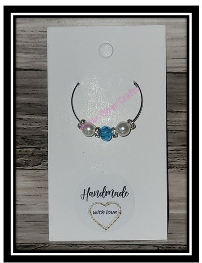 Wine Glass Charm Ring Bingcut Crystal AB Stone Glass