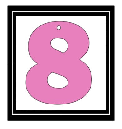Acrylic Personalized Keychain - Numbers