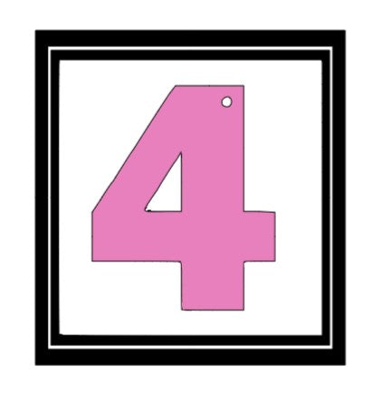 Acrylic Personalized Keychain - Numbers