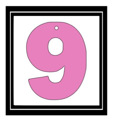Acrylic Personalized Keychain - Numbers