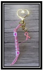 Keychain Pink Ribbon Design