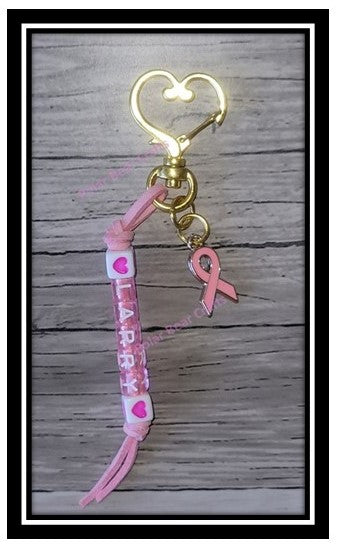 Keychain Pink Ribbon Design