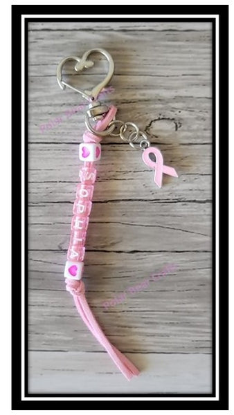 Keychain Pink Ribbon Design