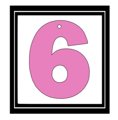 Acrylic Personalized Keychain - Numbers