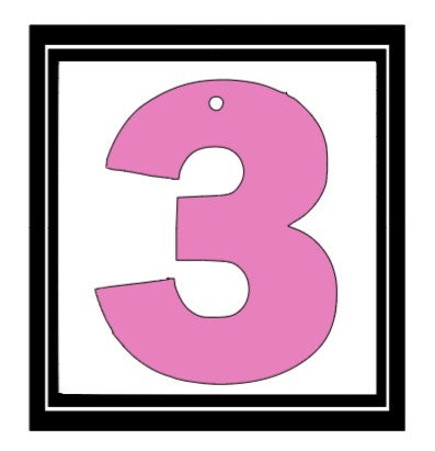 Acrylic Personalized Keychain - Numbers