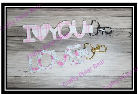 Faux Leather Keychain (Words/Names)