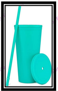 Tumbler Double Wall 22oz cup with Straw