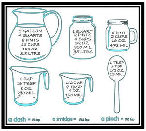 Kitchen Measurement Wall Vinyl Decal