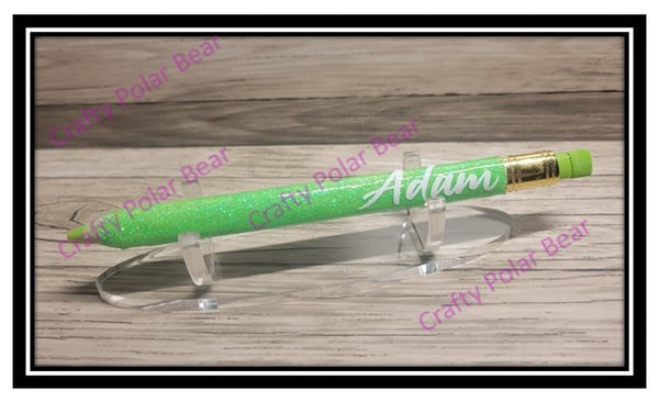 Glittered Pencil Personalized