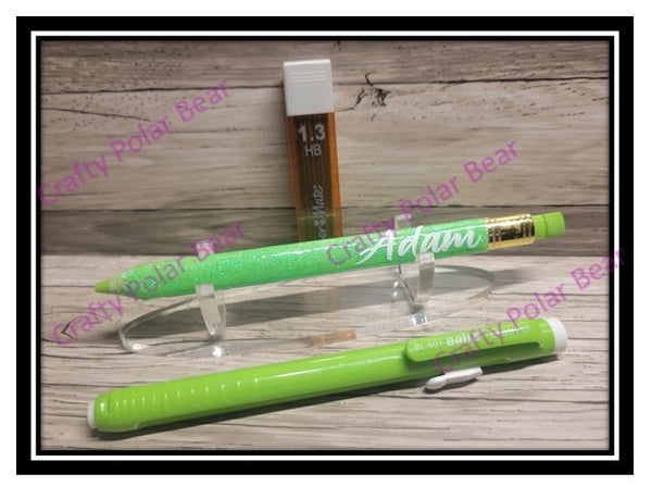 Glittered Pencil Personalized