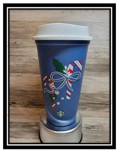 Starbucks Hot Cup Blue Holiday 16oz