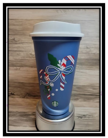 Starbucks Hot Cup Blue Holiday 16oz