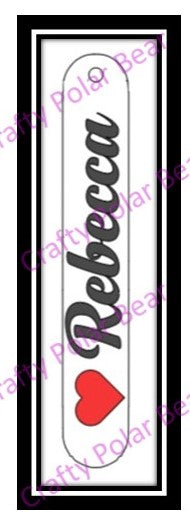Bookmarker Acrylic or Faux Leather Personalized