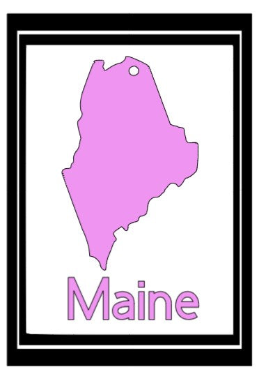 Acrylic Personalized Keychain - States