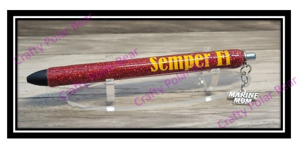 Glittered Multi-Colored Ink Pen Personalized