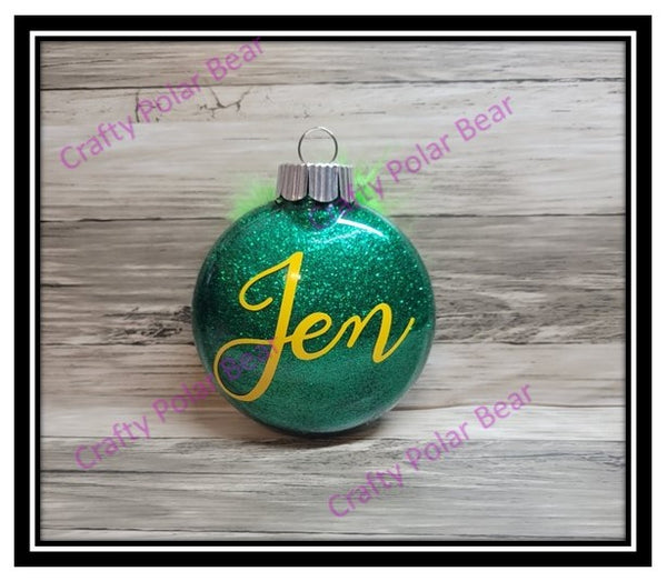 Ornaments 3" Glittered Designs