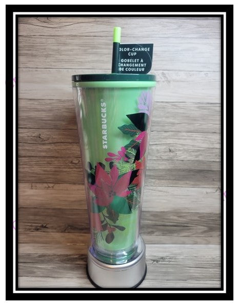 Starbucks Tumbler 24oz Color Changing Double Wall Snow Globe Cup