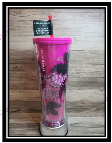 Starbucks Tumbler 24oz Color Changing Double Wall Snow Globe Cup