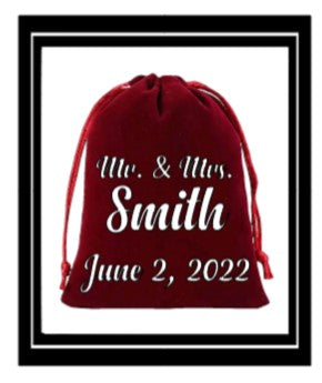 Bridal Party Velvet Drawstring Pouch